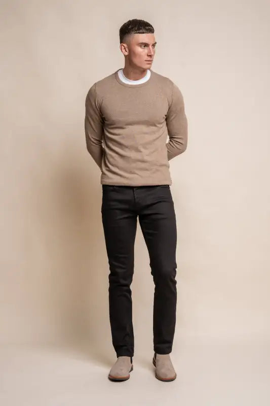 Cavani KN101 Navy - Pull en maille pour hommes. - pullover