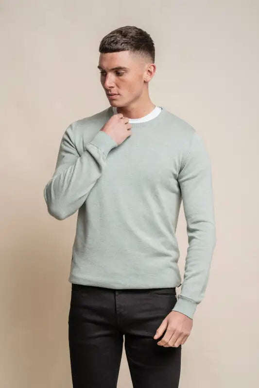 Cavani KN101 Navy - Pull en maille pour hommes. - pullover
