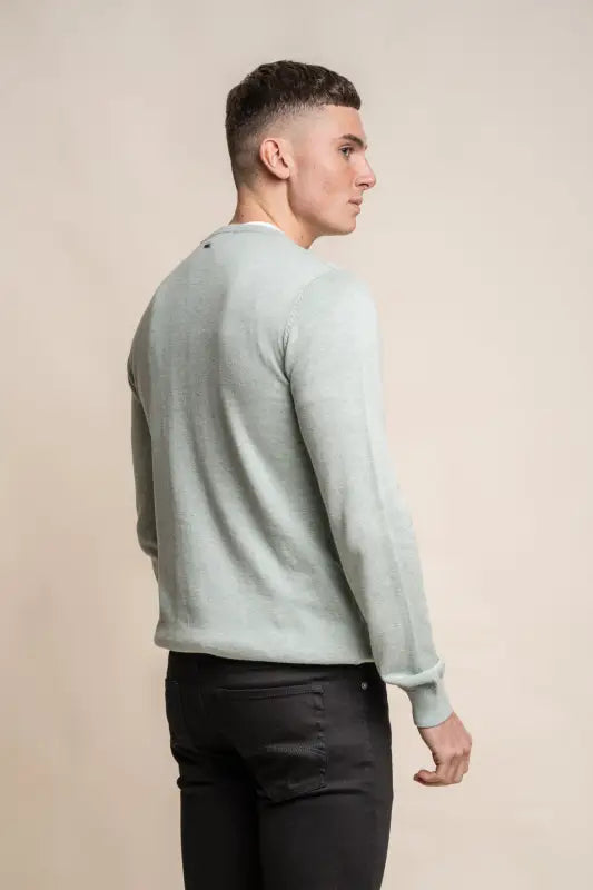 Cavani KN101 Navy - Pull en maille pour hommes. - pullover