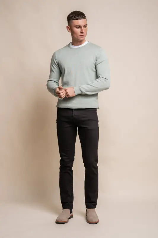 Cavani KN101 Navy - Pull en maille pour hommes. - pullover