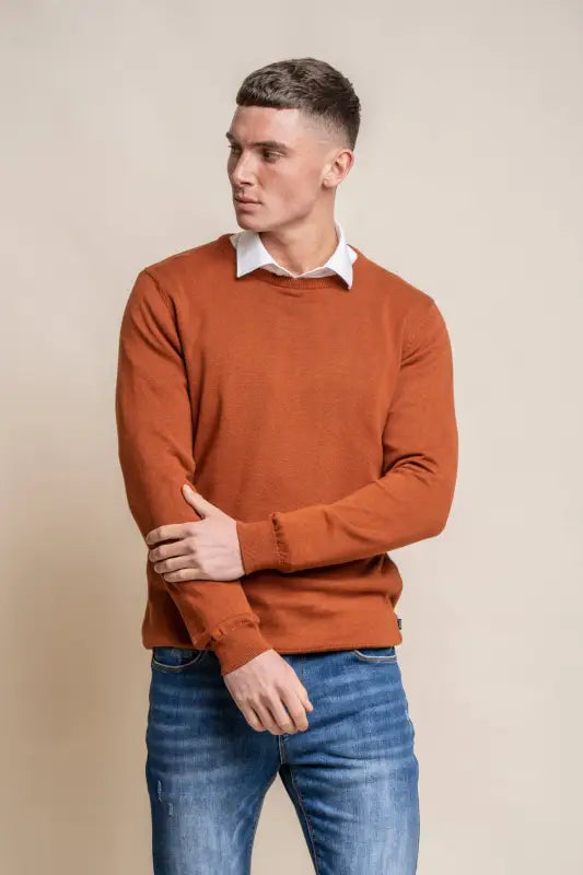 Cavani KN101 Navy - Pull en maille pour hommes. - S
