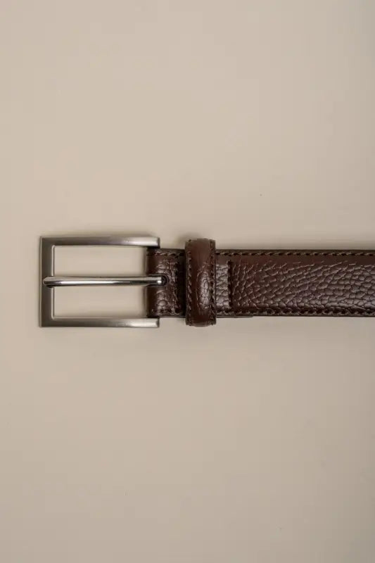 Ceinture en cuir Cavani marron foncé - Riem