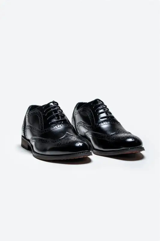 Chaussures Cavani Clark noires – Richelieu à bout fleuri