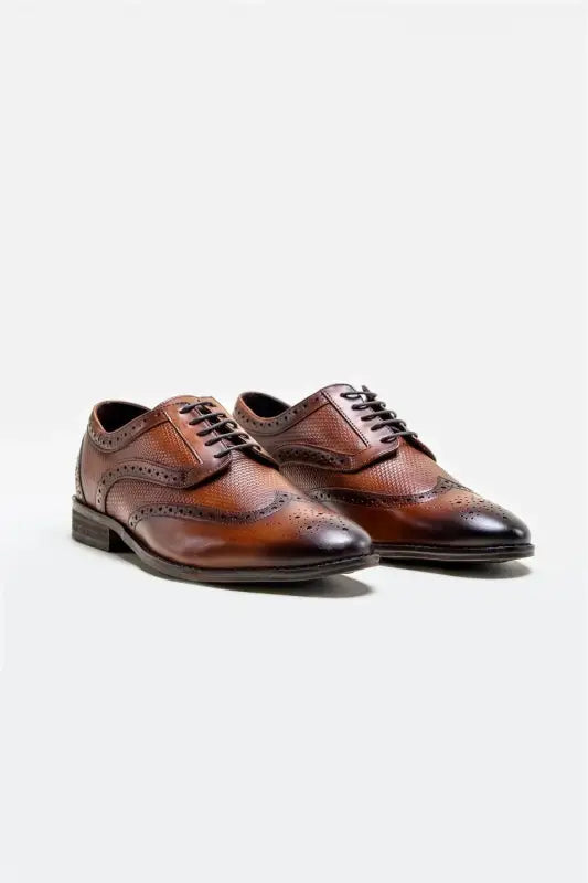 Chaussures Cavani Orleans camel – Richelieu à bout fleuri