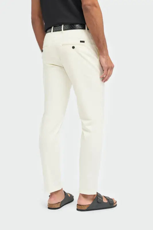 Chino pantalon homme Ecru - Cavani Dakota - Chino