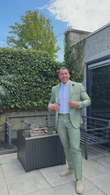 Costume pour homme en vert sauge - Cavani Caridi Sage