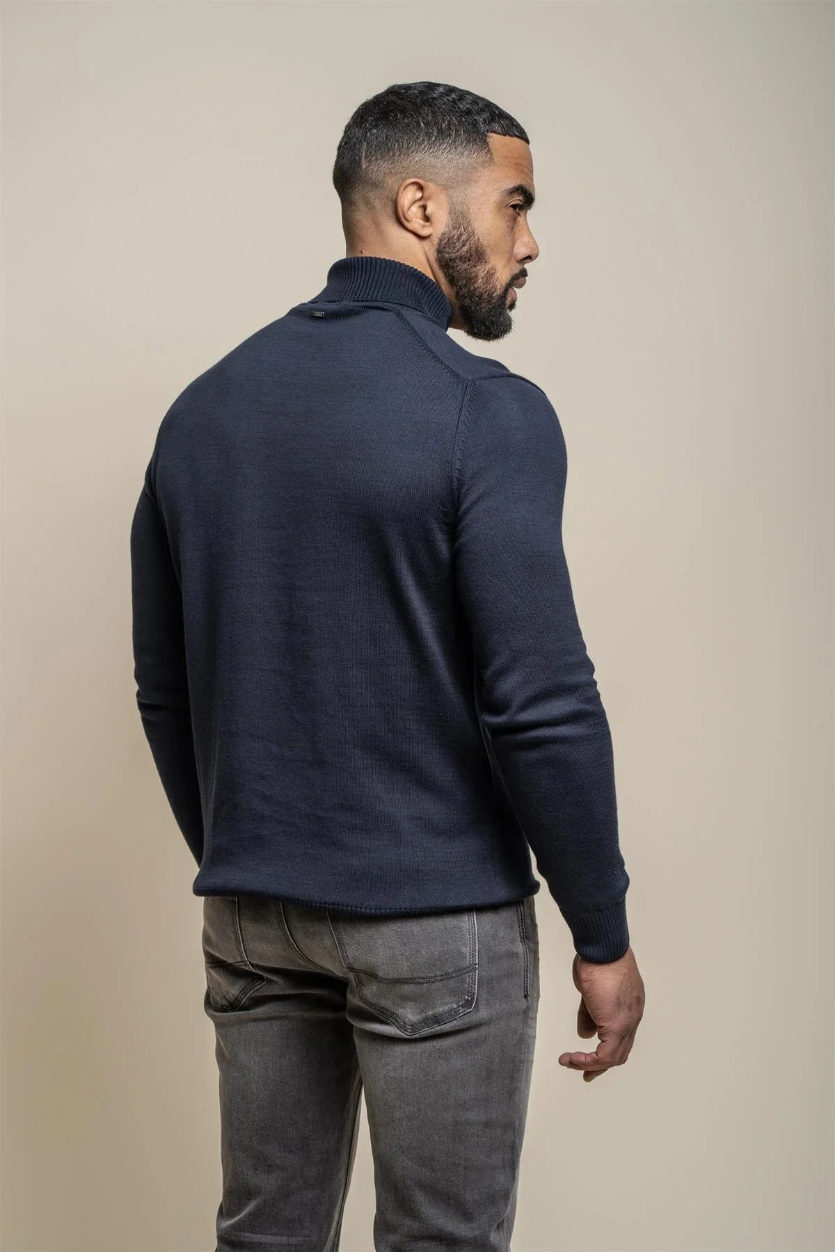 Karris Pull col roulé Homme Bleu Marine - Cavani