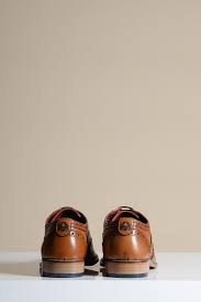 Chaussures en cuir marron Brandon Wingtip Brogues - Marc