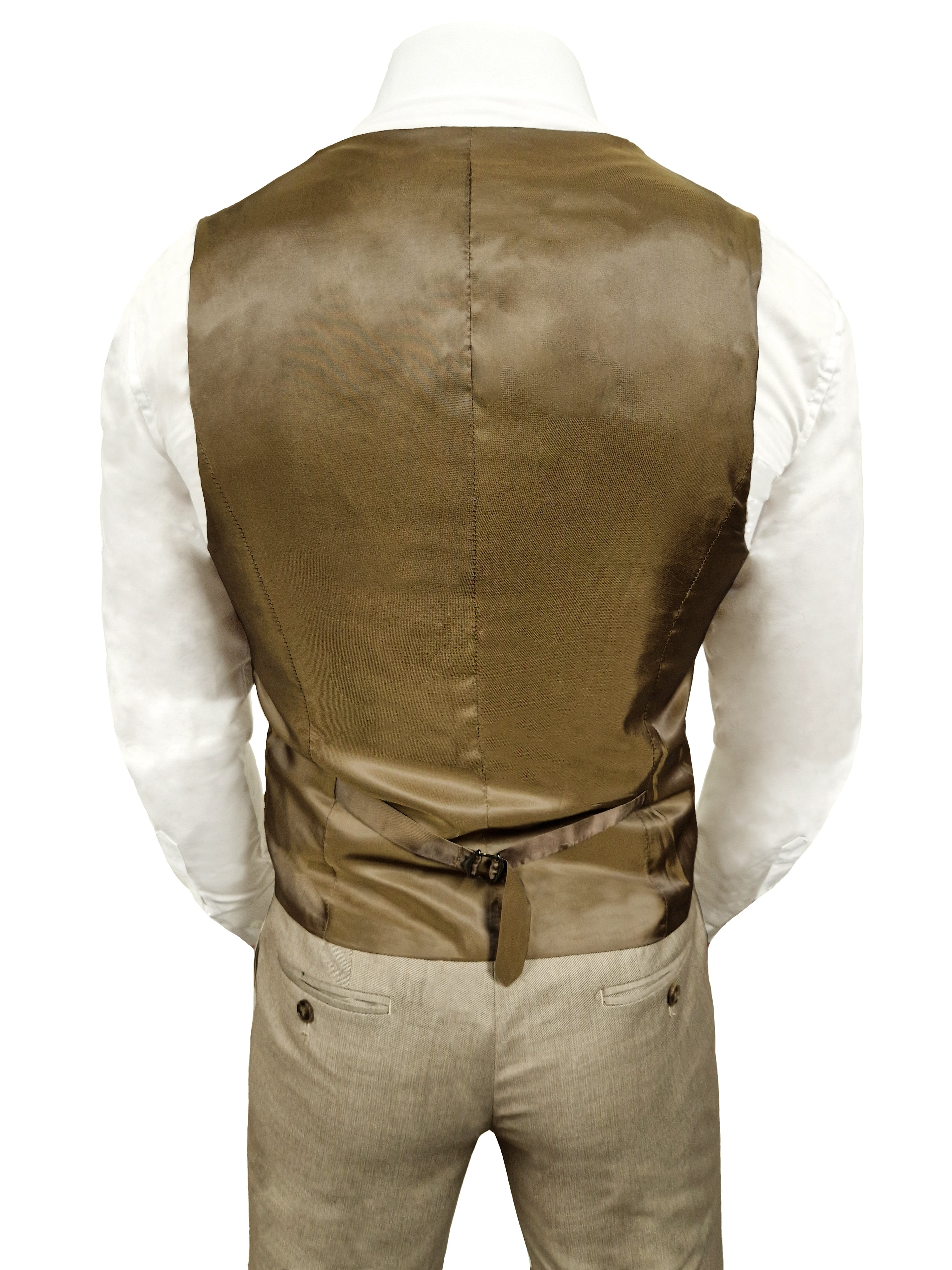 TAVERNY Major - Costume Trois Pièces Pour Hommes Beige