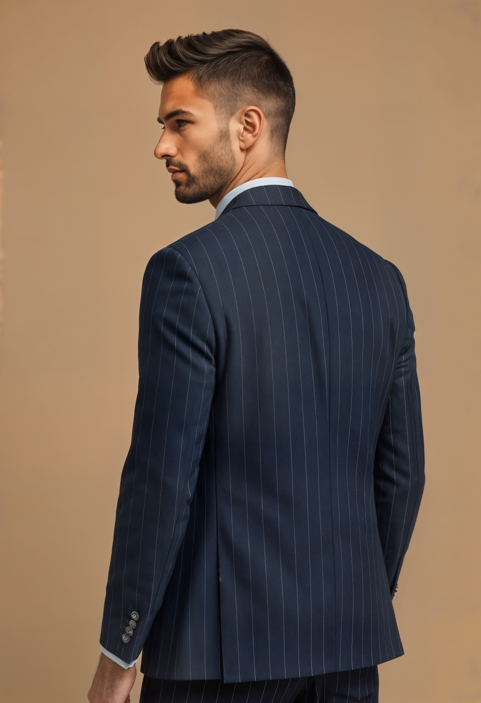 Costume rayé bleu marine pour hommes - Cavani Invincible Suit