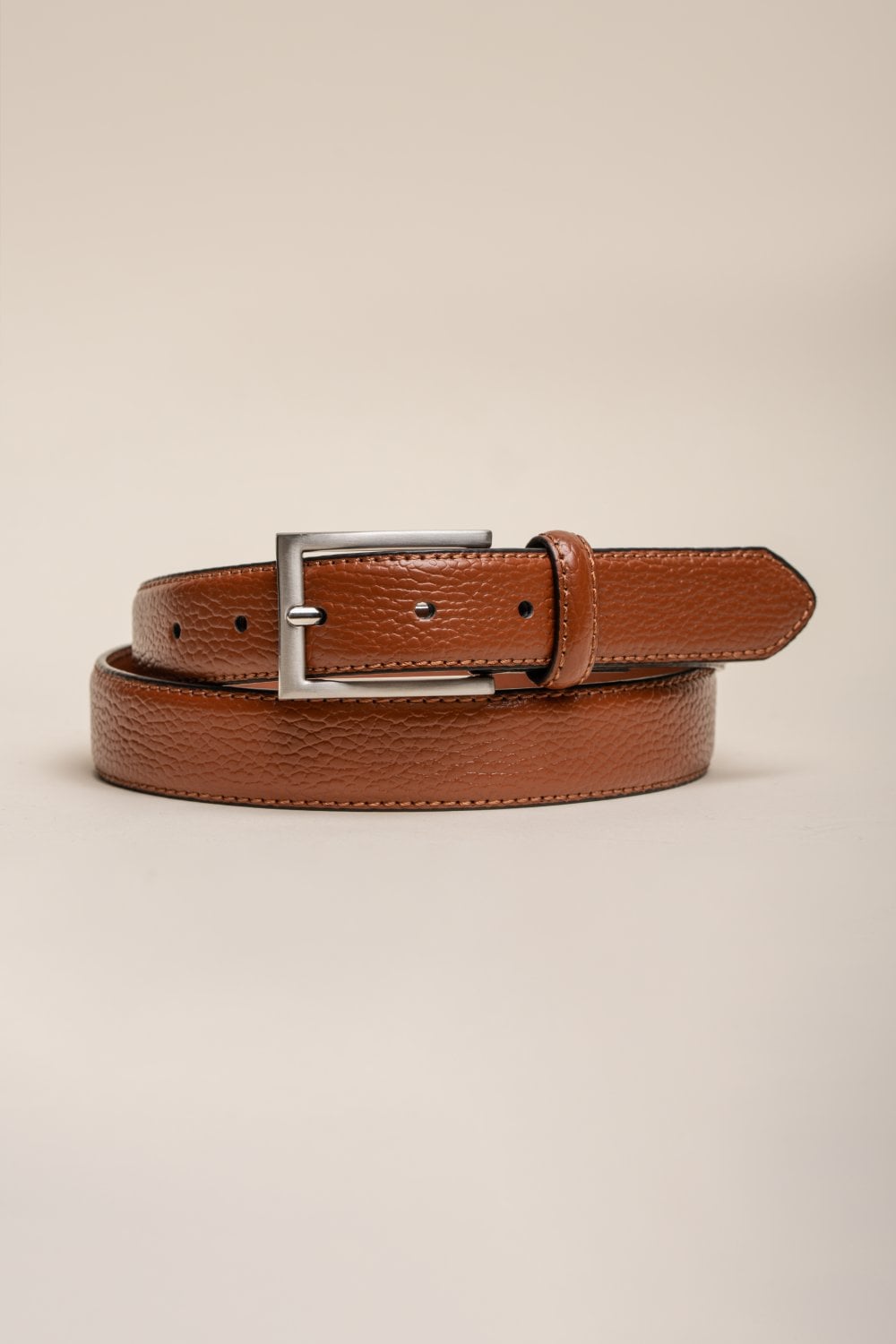 Ceinture en cuir Cavani marron clair - Riem