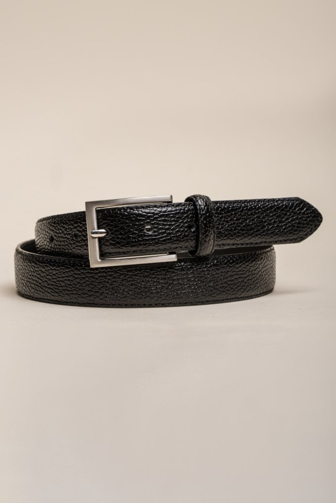 Ceinture en cuir Cavani noire - Riem