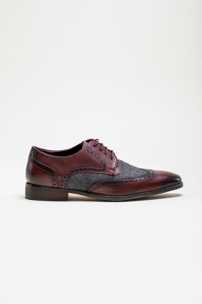 Faro Chaussures Tweed Bordeaux | Cavani Faro Bordeaux