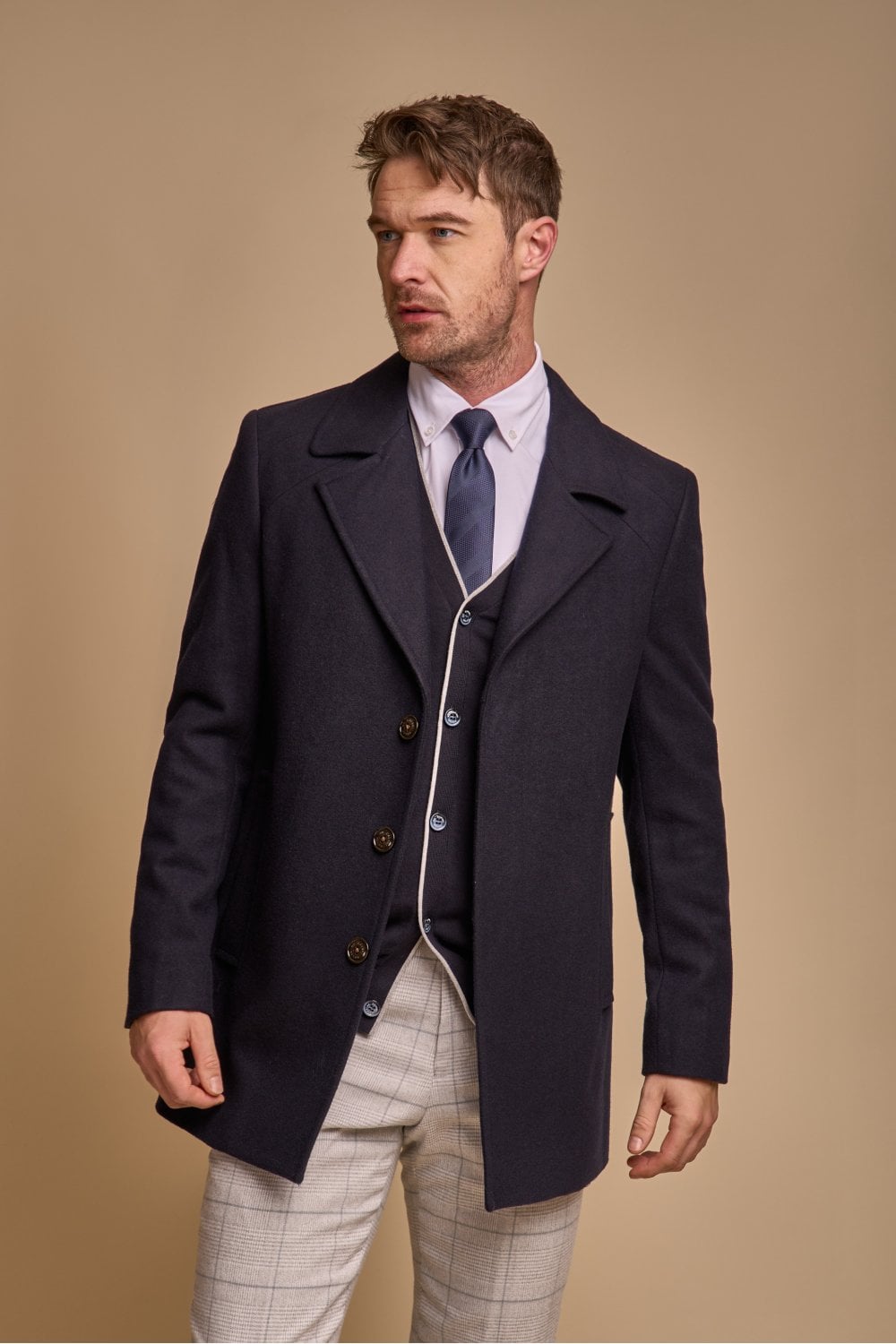 Manteau hommes Marcus - Bleu Marine - Cavani - Mantel