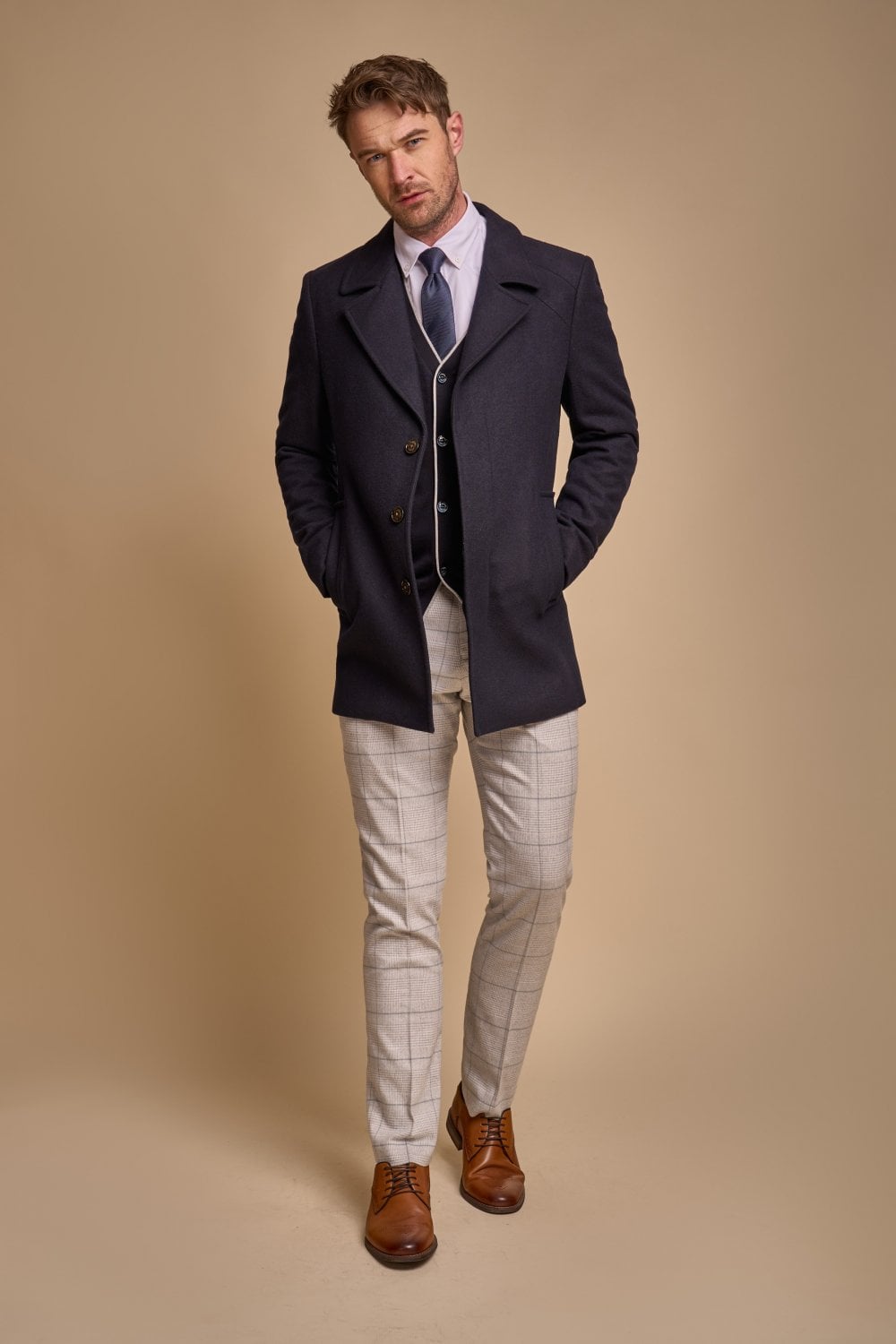 Manteau hommes Marcus - Bleu Marine - Cavani - Mantel