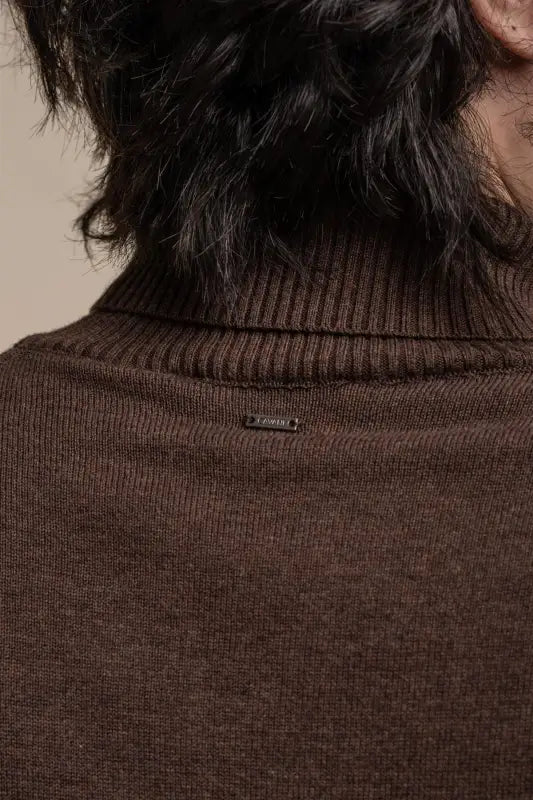 Karris Pull col roulé Homme Marron - Cavani - Pull col roulé