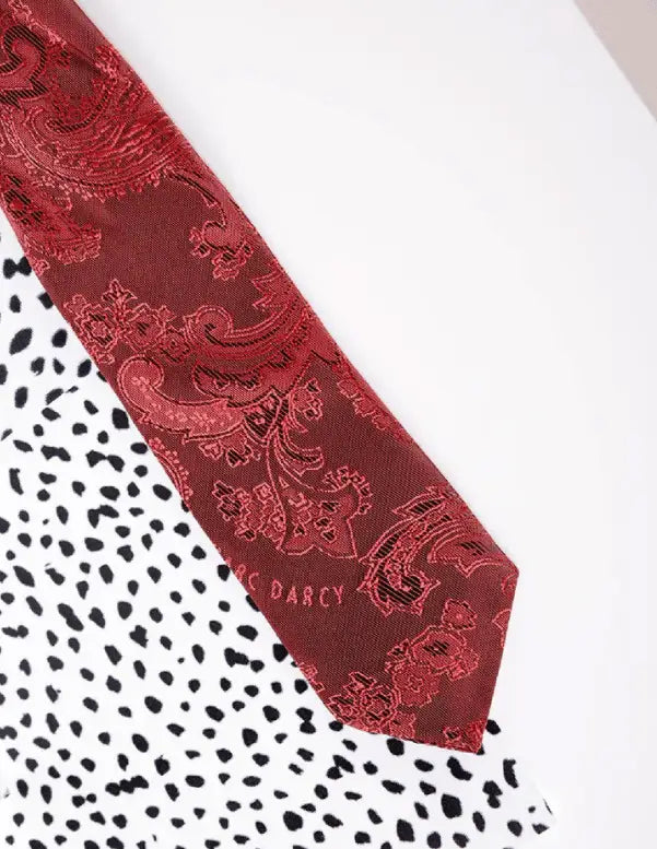 Cravate enfant Rouge Vin Paisley - Stropdas