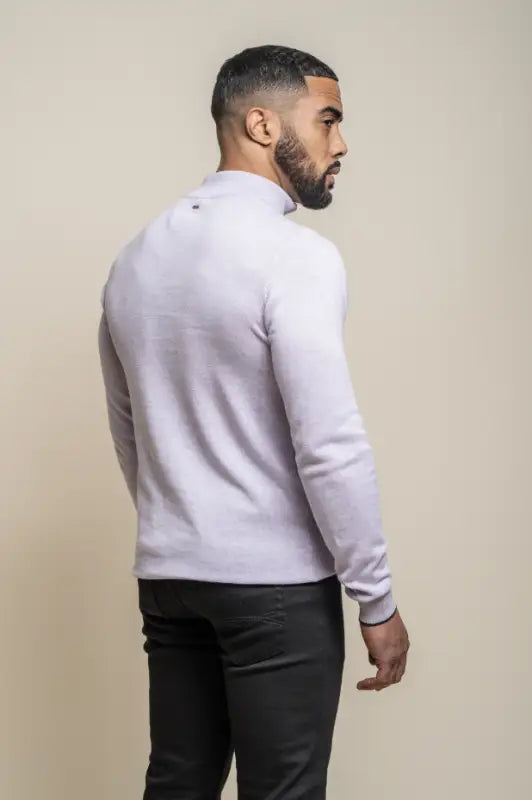 Kyle Lavender - Pull pour hommes avec fermeture éclair