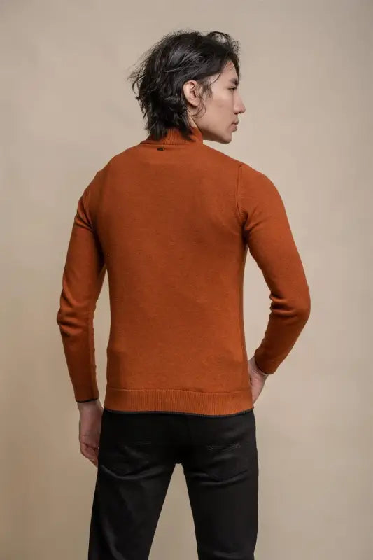 Kyle Rustic - Pull pour hommes avec fermeture éclair