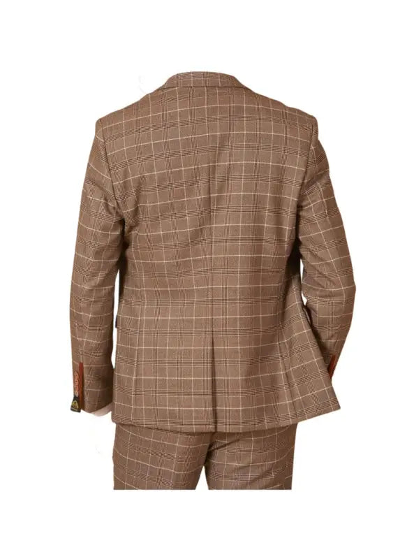 Marc Darcy - Blazer à carreaux Beige Ray Tan