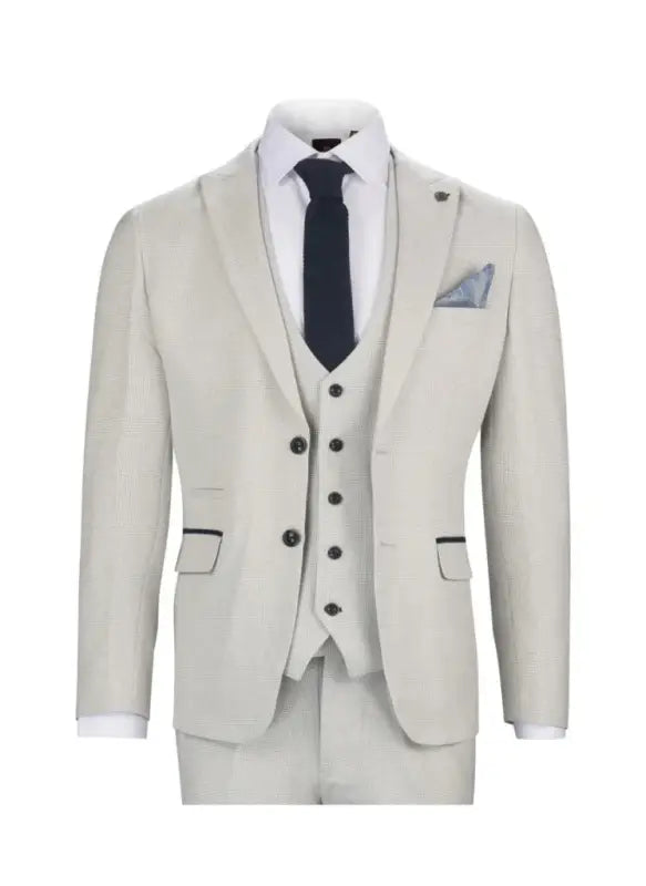 Marc Darcy - Blazer à carreaux Blanc Bromley Pierre