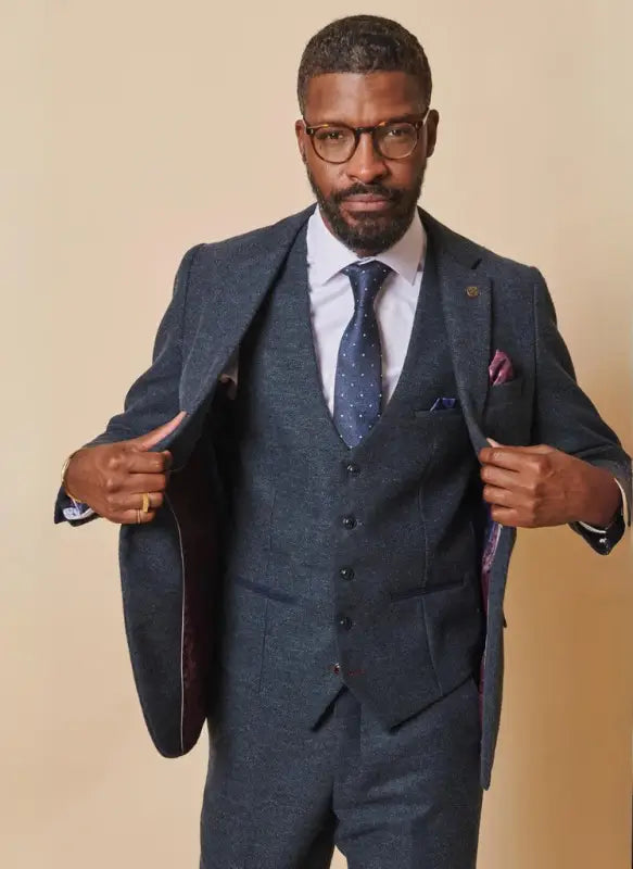 Marc Darcy - Blazer Marlow Bleu Tweed