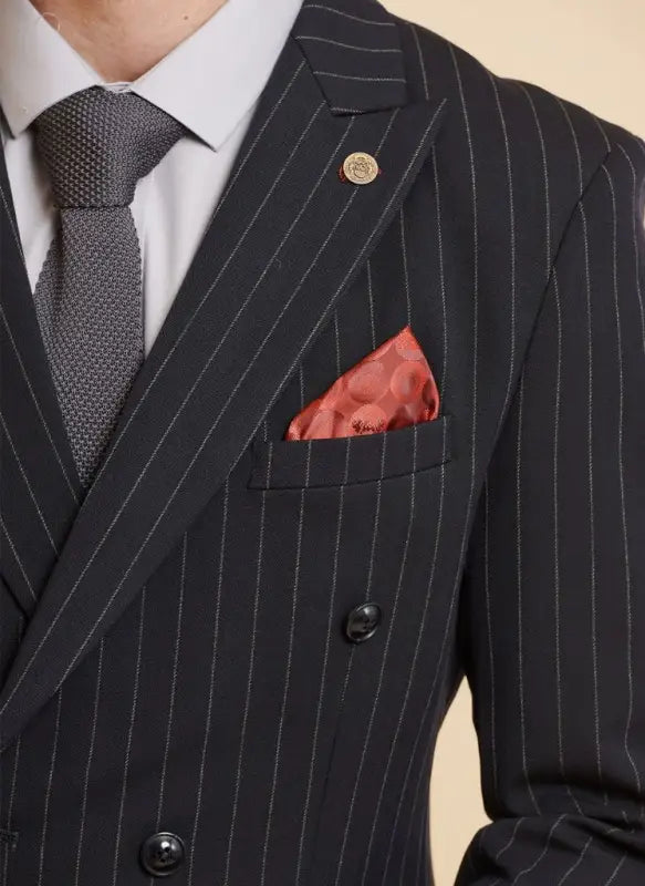 Marc Darcy - Blazer Rayé Rocco Bleu Marine DB 2