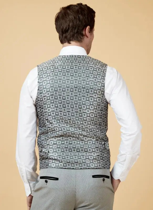 Marc Darcy - Gilet Bromley Argent Carreaux