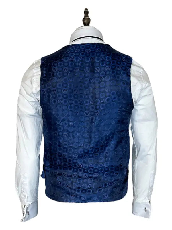 Marc Darcy - Gilet George Bleu Ciel à Motif Carreaux - Gilet