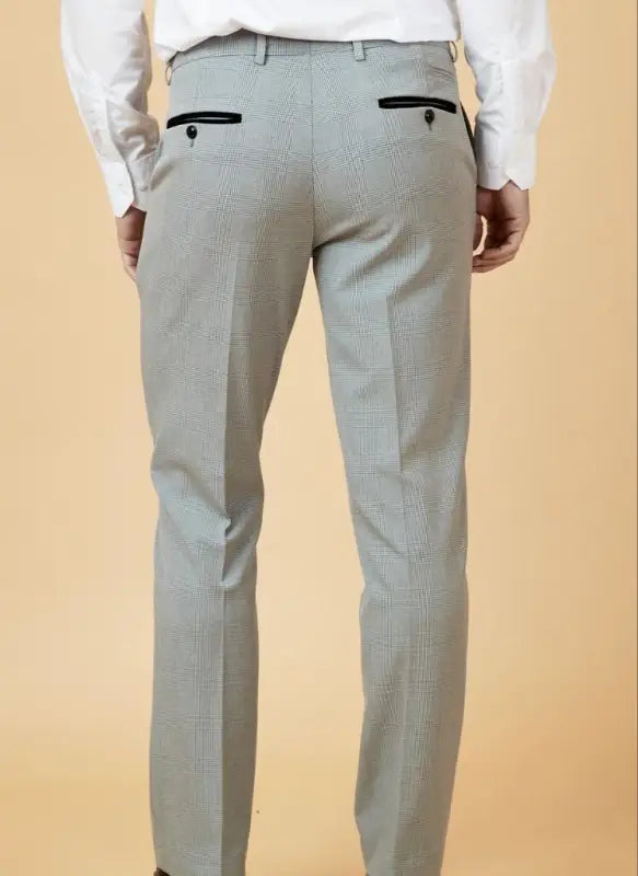 Marc Darcy - Pantalon Bromley Argent Carreaux