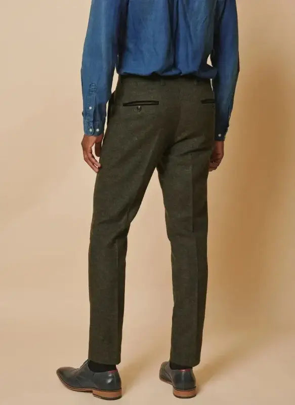 Marc Darcy - Pantalon Marlow Tweed Olive 2