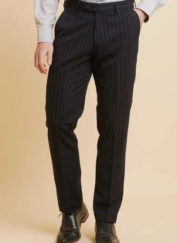 Marc Darcy - Pantalon Rayé Rocco Bleu Marine 1