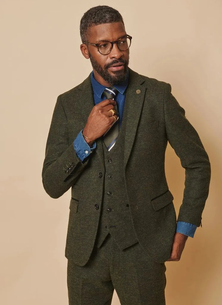 Marc Darcy - Blazer Marlow Tweed Olive