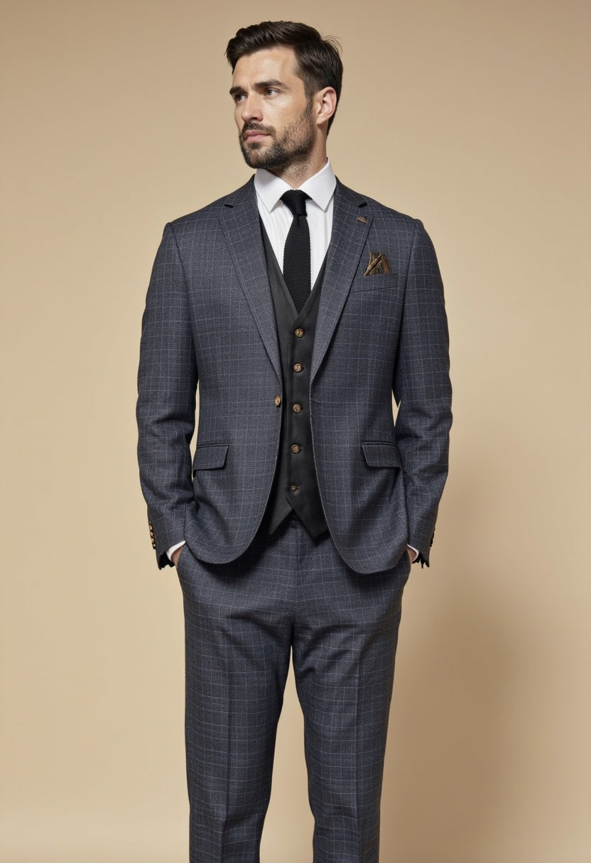 CASTLESON Phantom - Costume trois pièces homme gris Mix & Match