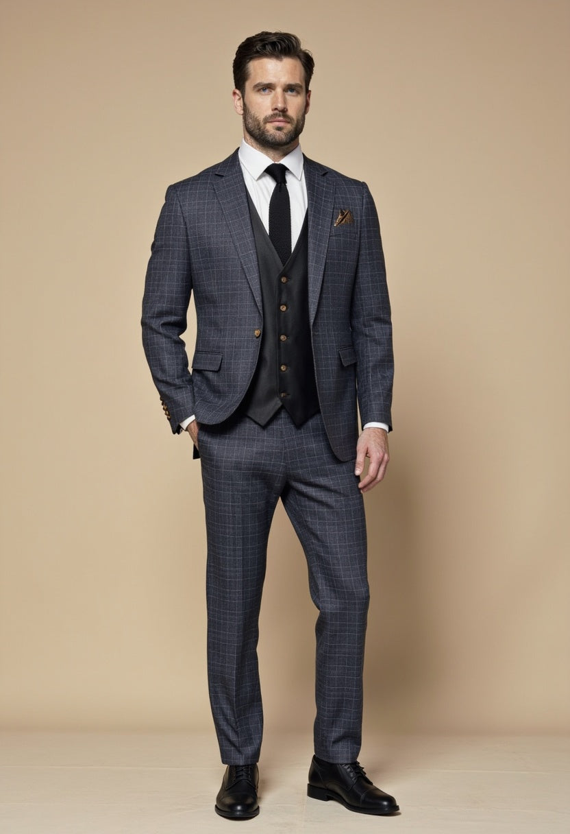 CASTLESON Phantom - Costume trois pièces homme gris Mix & Match