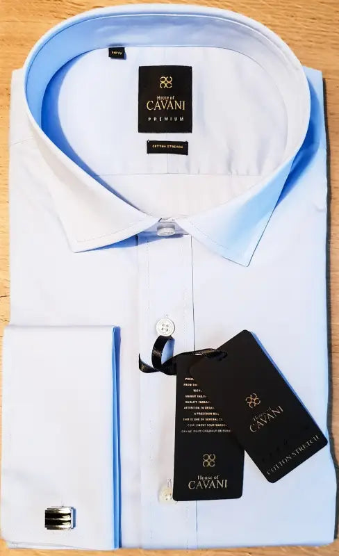 Chemise pour homme Rossi coloris bleu clair - Cavani