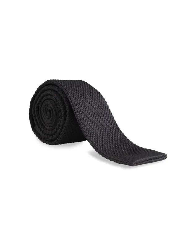 Cravate en maille coloris noir - Garrison Limited