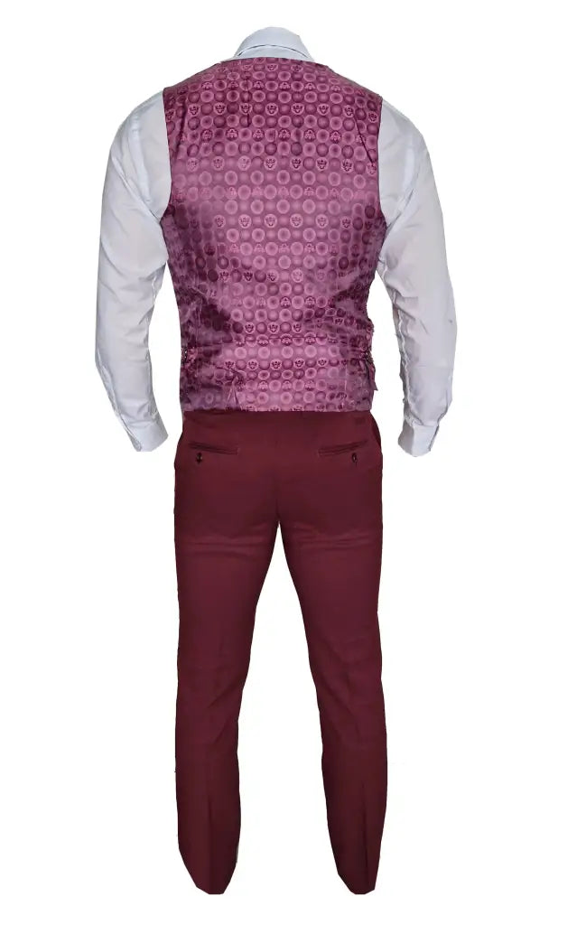 Costume homme MAX vin rouge 3 pièces - Marc Darcy