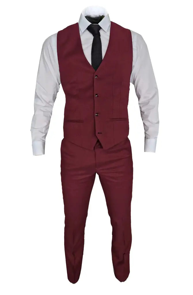 Costume homme MAX vin rouge 3 pièces - Marc Darcy